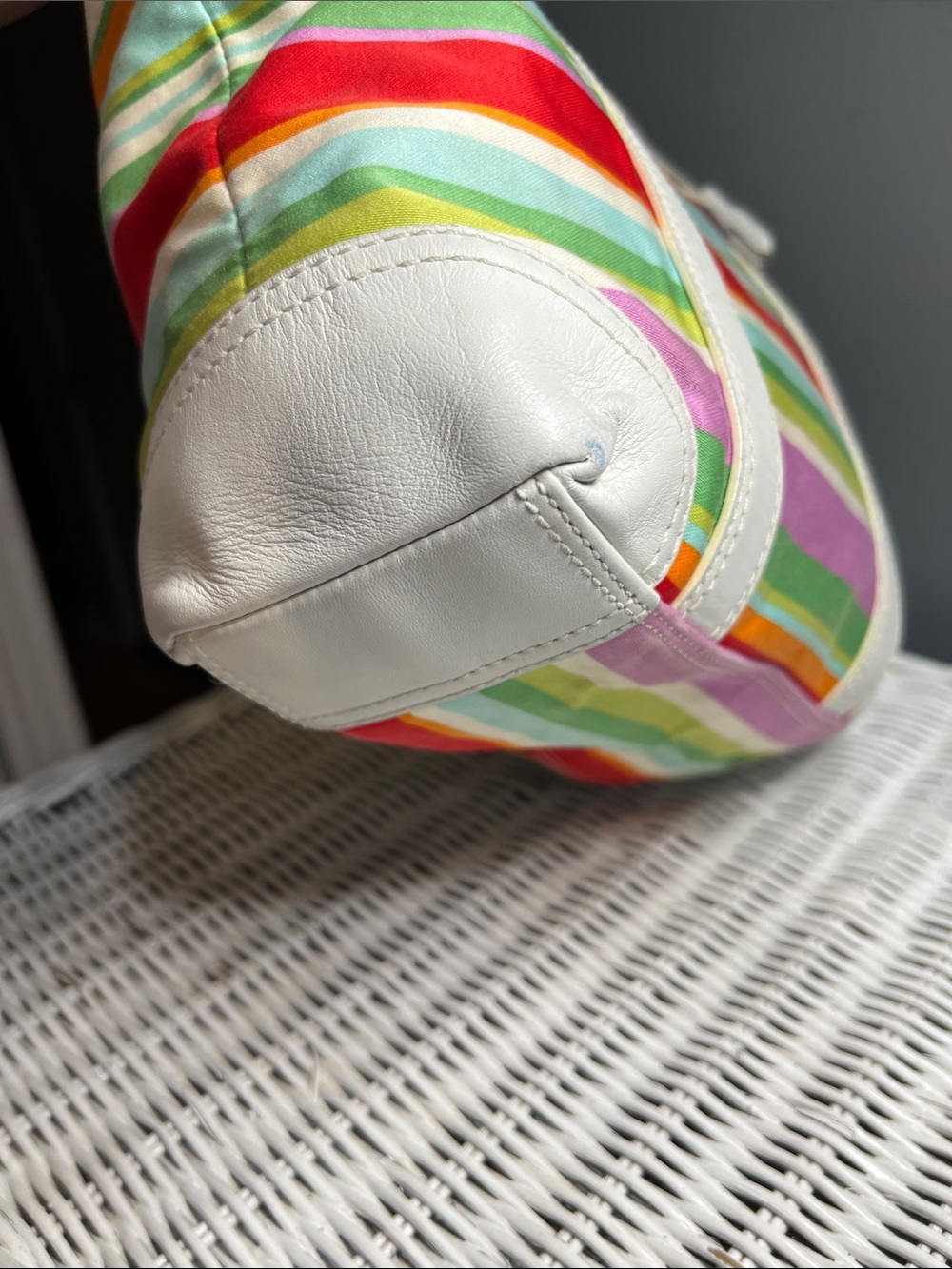 Coach Hampton Multi Striped Tote - Picture 14 of 17